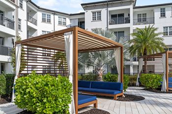 Cabanas at the pool